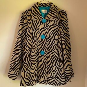 3 Sisters zebra coat M